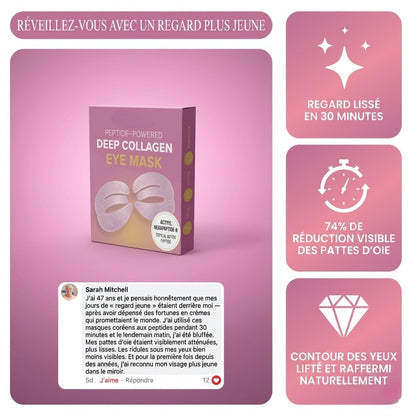 Masque Anti-Rides Contour des Yeux - Collagène Profond & Peptide-8