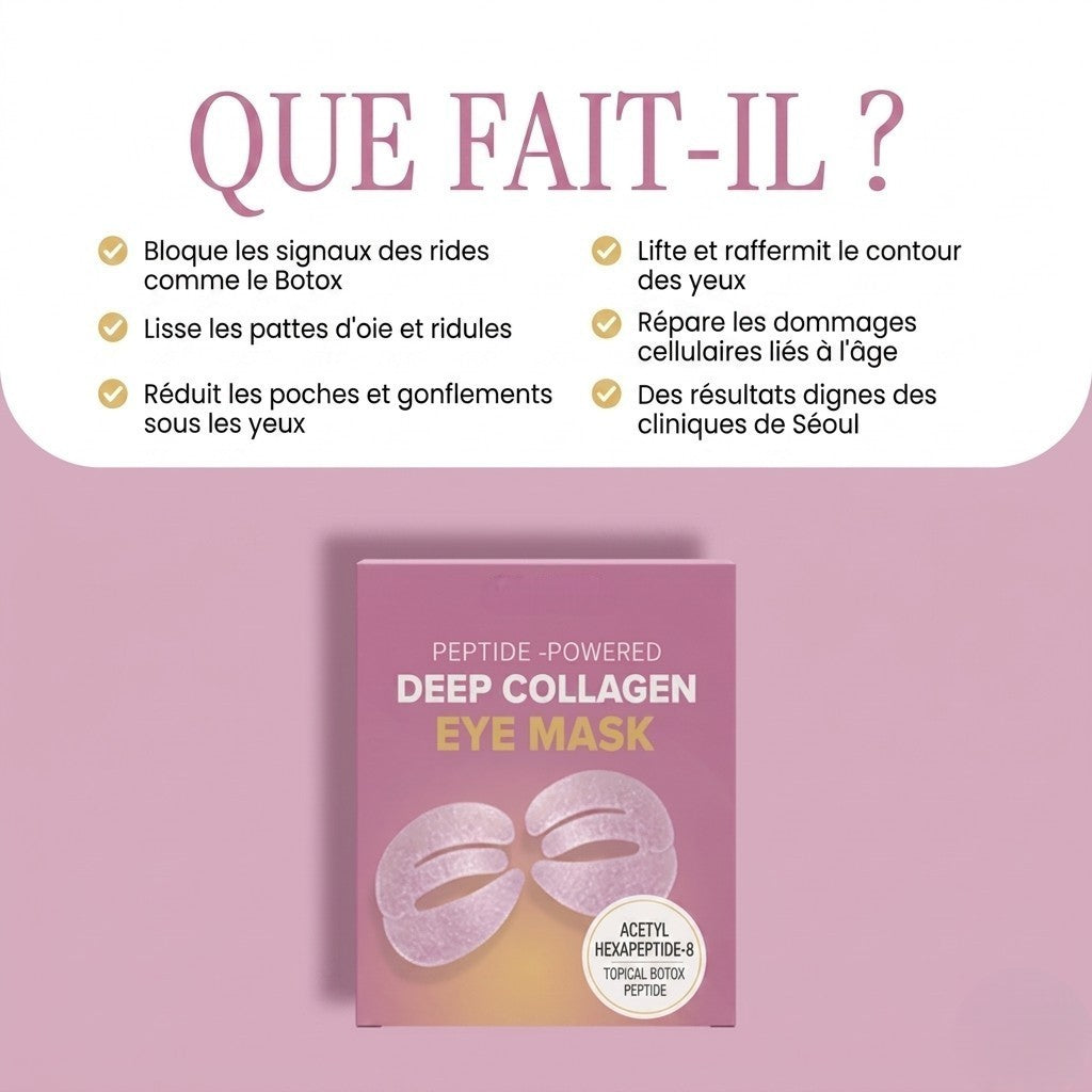 Masque Anti-Rides Contour des Yeux - Collagène Profond & Peptide-8